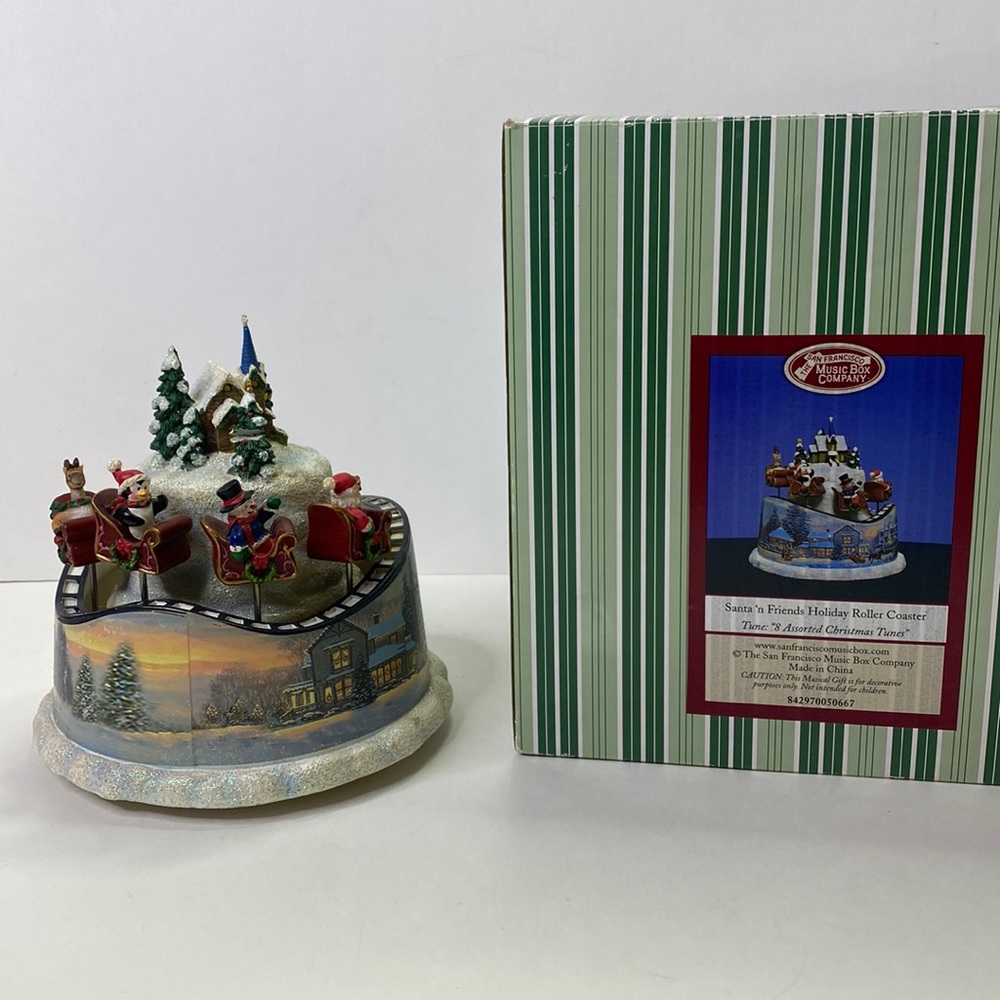 San Francisco music box company santa and friends roller coaster